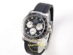 Rolex Daytona 40mm 126519 Black Silver Diamonds Oysterflex ERF Factory Eta Saat detay 3