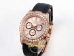 Rolex Daytona 40mm 126535TBR Rose Gold Oysterflex QF Factory Eta Saat detay 3