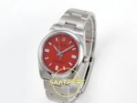 Rolex Oyster Perpetual 41mm 124300 Red Dial VSF Factory Super Clone ETA detay 3
