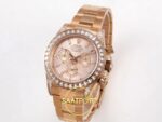 Rolex Daytona 40mm 126595TBR Rose Gold Rose Gold Bracelet QF Factory Eta Saat detay 3
