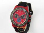 Rolex Daytona DIW Red Carbon Iron Man Red Dial Black Nylon Eta Saat detay 3