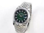 Rolex Datejust 41mm 126334 Ombre Green Fluted Jubilee VSF Factory Super Clone ETA detay 3