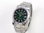 Rolex Datejust 41mm 126334 Ombre Green Fluted Oyster VSF Factory Super Clone ETA detay 3