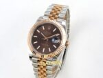 Rolex Datejust 41mm 126331 Brown Stick Dial Jubilee VSF V3 Eta Saat detay 3