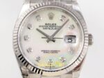 Rolex Datejust 41mm 126334 White MOP Diamonds Dial President VSF V3 Eta Saat detay 3