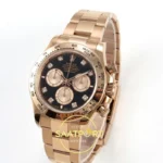 Rolex Daytona 40mm 126505 Black Rose Gold Diamonds Rose Gold QF Factory Eta Saat detay 3