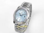 Rolex Day Date 228235 Taşlı Buz Mavisi Kadran 40mm Eta Saat detay 3