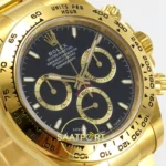 Rolex Daytona 40mm 126508 Black Yellow Gold BTF Factory Eta Saat detay 4