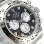 Rolex Daytona 40mm 126509 Black Silver Diamonds BTF Factory Eta Saat detay 4