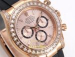 Rolex Daytona 40mm 126535TBR Rose Gold Oysterflex QF Factory Eta Saat detay 4