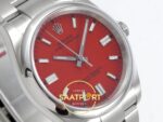 Rolex Oyster Perpetual 41mm 124300 Red Dial VSF Factory Super Clone ETA detay 4