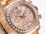 Rolex Daytona 40mm 126595TBR Rose Gold Rose Gold Bracelet QF Factory Eta Saat detay 4