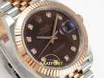 Rolex Datejust 41mm 126331 Brown Diamonds Dial Jubilee VSF V3 Eta Saat detay 4