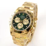 Rolex Daytona 40mm 126508 Green Yellow Gold VSF Factory V2 Eta Saat detay 4