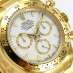 Rolex Daytona 40mm 126508 White Yellow Gold QF Factory Eta Saat detay 4