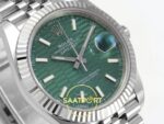 Rolex Datejust 41mm 126334 Green Textured Stick Dial Jubilee VSF V3 Eta Saat detay 4