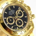 Rolex Daytona 40mm 126508 Black Yellow Gold QF Factory Eta Saat detay 4