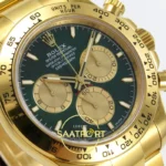 Rolex Daytona 40mm 126508 Green Yellow Gold QF Factory Eta Saat detay 4