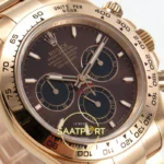 Rolex Daytona 40mm 126505 Brown Rose Gold QF Factory Eta Saat detay 4
