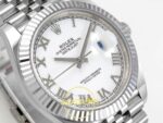 Rolex Datejust 41mm 126334 White Roman Dial Jubilee VSF V3 Eta Saat detay 4