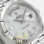 Rolex Day Date 228239 Beyaz Sedef Taşlı 40mm VSF V2 detay 4