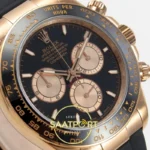 Rolex Daytona 40mm 126515 Black Rose Gold QF Factory V2 Eta Saat detay 4