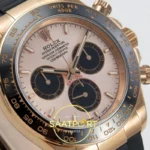 Rolex Daytona 40mm 126515 Rose Gold Black QF Factory V3 Eta Saat detay 4