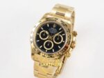 Rolex Daytona 40mm 126508 Yellow Gold Black Subdial Oyster VSF Factory Eta Saat detay 4