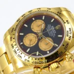 Rolex Daytona 40mm 126508 Black Yellow Gold Subdial BTF Factory Eta Saat detay 5