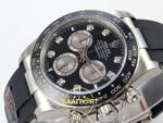 Rolex Daytona 40mm 126519 Black Silver Subdial Diamonds Oysterflex VF Factory Eta Saat detay 5