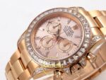 Rolex Daytona 40mm 126595TBR Rose Gold Rose Gold Bracelet QF Factory Eta Saat detay 5