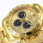 Rolex Daytona 40mm 126508 Yellow Gold Black Yellow Gold QF Factory Eta Saat detay 5