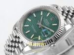 Rolex Datejust 41mm 126334 Green Textured Stick Dial Jubilee VSF V3 Eta Saat detay 5