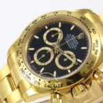 Rolex Daytona 40mm 126508 Black Yellow Gold QF Factory Eta Saat detay 5