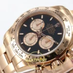Rolex Daytona 40mm 126505 Black Rose Gold QF Factory Eta Saat detay 5