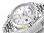 Rolex Day Date 228235 Beyaz Sedef Taşlı Kadran 40mm Eta Saat detay 5