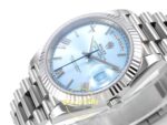 Rolex Day Date 228235 Buz Mavisi Roma Rakamlı Kadran 40mm Eta Saat detay 5