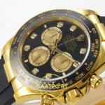 Rolex Daytona 40mm 126518 Black Yellow Gold Diamonds QF Factory Eta Saat detay 5