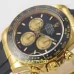 Rolex Daytona 40mm 126518 Black Yellow Gold QF Factory V2 Eta Saat detay 5