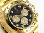 Rolex Daytona 40mm 126508 Black Yellow Gold Diamonds Yellow Gold Bracelet Eta Saat detay 5