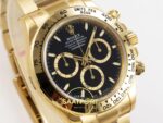 Rolex Daytona 40mm 126508 Yellow Gold Black Subdial Oyster VSF Factory Eta Saat detay 5