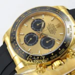 Rolex Daytona 40mm 126518 Yellow Gold Black BTF Factory Eta Saat detay 5