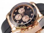 Rolex Daytona 40mm 126515 Black Rose Gold Diamonds Oysterflex ERF Factory Eta Saat detay 5