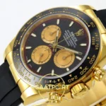 Rolex Daytona 40mm 126518 Black Yellow Gold BTF Factory Eta Saat detay 5