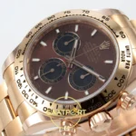 Rolex Daytona 40mm 126505 Brown Black Rose Gold BTF Factory Eta Saat detay 5