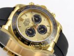 Rolex Daytona 40mm 126518 Yellow Gold Black Subdial Oysterflex ZF Factory Eta Saat detay 6