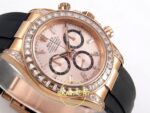 Rolex Daytona 40mm 126535TBR Rose Gold Oysterflex QF Factory Eta Saat detay 6