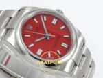 Rolex Oyster Perpetual 41mm 124300 Red Dial VSF Factory Super Clone ETA detay 6