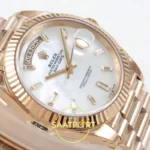 Rolex Day Date 228235 Beyaz Sedef Taşlı Kadran 40mm VSF V2 Eta Saat detay 6