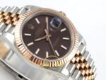 Rolex Datejust 41mm 126331 Brown Stick Dial Jubilee VSF V3 Eta Saat detay 6